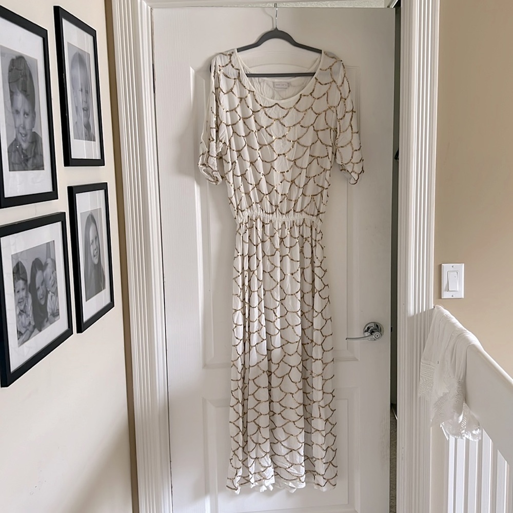 Sequin white dress